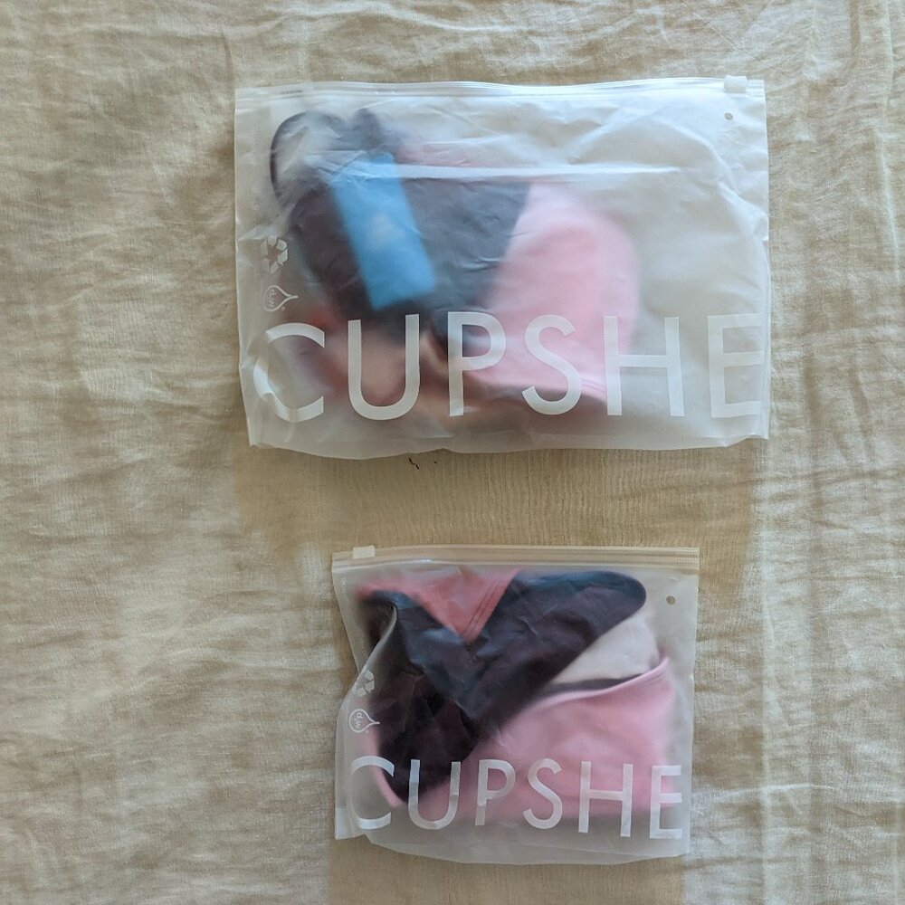NWT Cupshe Colorblock Square Neck Bikini Top & High-Rise Bottoms Set S/M - Picture 7 of 7